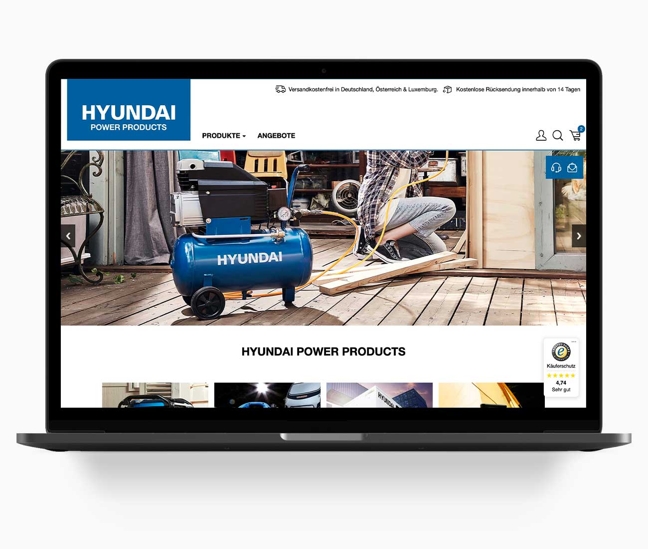 PrestaShop Onlineshop Hyundai Power Products