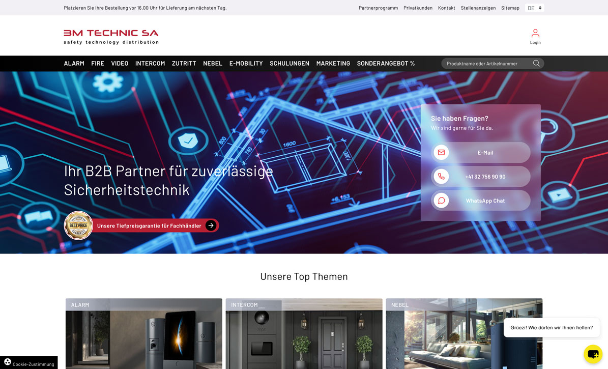 BM TECHNIC SA - Ihr B2B Partner für zuverlässige Sicherheitstechnik